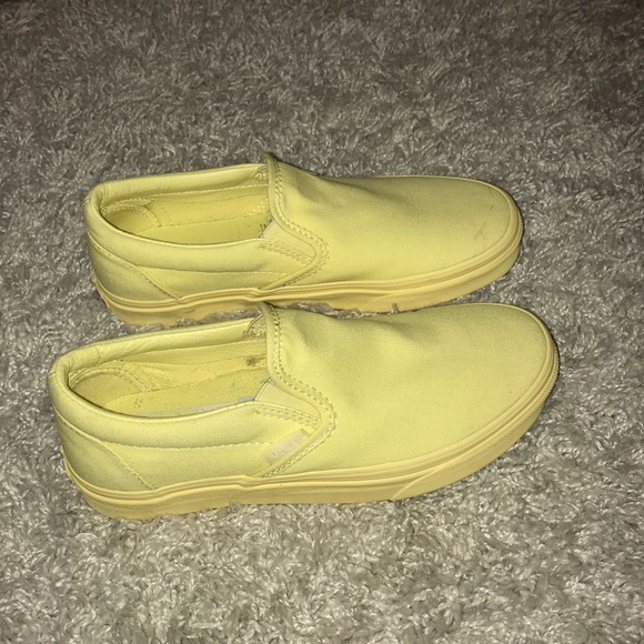 yellow slip on vans size 5